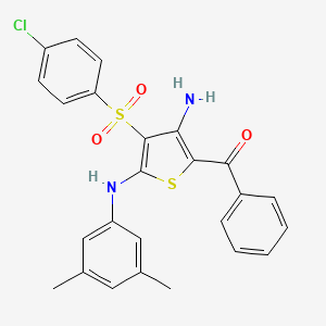 5-BENZOYL-3-(4-CHLOROBENZENESULFONYL)-N2-(3,5-DIMETHYLPHENYL)THIOPHENE-2,4-DIAMINE