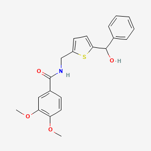 molecular formula C21H21NO4S B2860013 N-((5-(羟基(苯基)甲基)噻吩-2-基)甲基)-3,4-二甲氧基苯甲酰胺 CAS No. 1795189-69-3