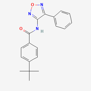 molecular formula C19H19N3O2 B2860014 4-tert-butyl-N-(4-phenyl-1,2,5-oxadiazol-3-yl)benzamide CAS No. 880791-94-6