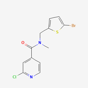 molecular formula C12H10BrClN2OS B2860015 N-[(5-bromothiophen-2-yl)methyl]-2-chloro-N-methylpyridine-4-carboxamide CAS No. 1118856-91-9