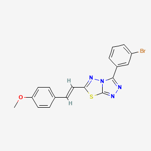 3-(3-bromophenyl)-6-[(E)-2-(4-methoxyphenyl)ethenyl]-[1,2,4]triazolo[3,4-b][1,3,4]thiadiazole