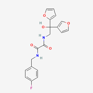 N1-(4-fluorobenzyl)-N2-(2-(furan-2-yl)-2-(furan-3-yl)-2-hydroxyethyl)oxalamide