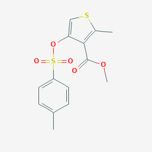 molecular formula C14H14O5S2 B286003 2-Methyl-4-(tosyloxy)-3-thiophenecarboxylic acid methyl ester 