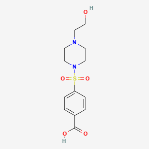 molecular formula C13H18N2O5S B2860031 4-{[4-(2-羟乙基)哌嗪-1-基]磺酰基}苯甲酸 CAS No. 620103-21-1