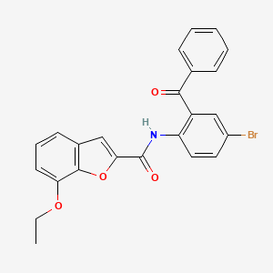 molecular formula C24H18BrNO4 B2860032 N-(2-苯甲酰基-4-溴苯基)-7-乙氧基苯并呋喃-2-甲酰胺 CAS No. 921573-10-6