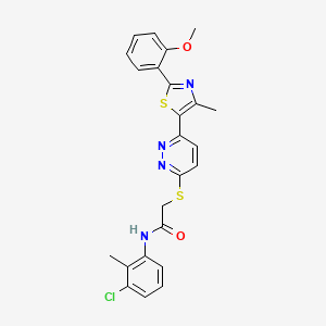 N-(3-chloro-2-methylphenyl)-2-((6-(2-(2-methoxyphenyl)-4-methylthiazol-5-yl)pyridazin-3-yl)thio)acetamide