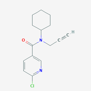 molecular formula C15H17ClN2O B2860041 6-chloro-N-cyclohexyl-N-(prop-2-yn-1-yl)pyridine-3-carboxamide CAS No. 1798004-42-8