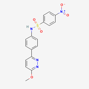 N-(4-(6-methoxypyridazin-3-yl)phenyl)-4-nitrobenzenesulfonamide
