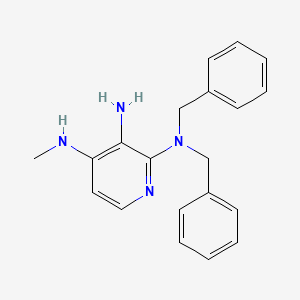 molecular formula C20H22N4 B2860047 2-N,2-N-Dibenzyl-4-N-methylpyridine-2,3,4-triamine CAS No. 2108969-60-2