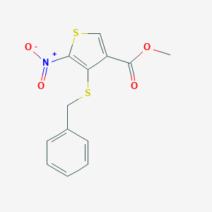 molecular formula C13H11NO4S2 B286005 Methyl 4-(benzylthio)-5-nitrothiophene-3-carboxylate 