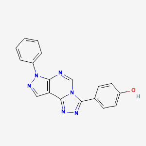 4-(7-phenyl-7H-pyrazolo[4,3-e][1,2,4]triazolo[4,3-c]pyrimidin-3-yl)phenol