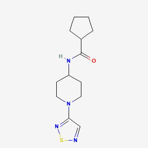 molecular formula C13H20N4OS B2860053 N-(1-(1,2,5-thiadiazol-3-yl)piperidin-4-yl)cyclopentanecarboxamide CAS No. 2309706-03-2