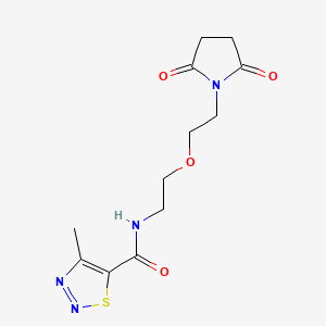 N-(2-(2-(2,5-dioxopyrrolidin-1-yl)ethoxy)ethyl)-4-methyl-1,2,3-thiadiazole-5-carboxamide