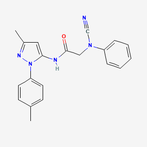 2-[cyano(phenyl)amino]-N-[3-methyl-1-(4-methylphenyl)-1H-pyrazol-5-yl]acetamide