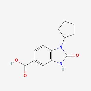 1-cyclopentyl-2-oxo-2,3-dihydro-1H-1,3-benzodiazole-5-carboxylic acid