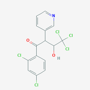 molecular formula C15H10Cl5NO2 B286009 4,4,4-Trichloro-1-(2,4-dichlorophenyl)-3-hydroxy-2-(3-pyridinyl)-1-butanone 