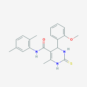 N-(2,5-dimethylphenyl)-4-(2-methoxyphenyl)-6-methyl-2-thioxo-1,2,3,4-tetrahydropyrimidine-5-carboxamide