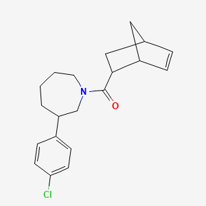 molecular formula C20H24ClNO B2860098 双环[2.2.1]庚-5-烯-2-基(3-(4-氯苯基)氮杂环-1-基)甲苯酮 CAS No. 1795471-50-9