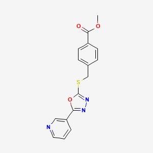 Methyl 4-[(5-(3-pyridyl)-1,3,4-oxadiazol-2-ylthio)methyl]benzoate