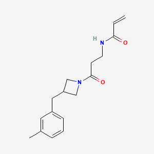 molecular formula C17H22N2O2 B2860120 N-[3-[3-[(3-Methylphenyl)methyl]azetidin-1-yl]-3-oxopropyl]prop-2-enamide CAS No. 2202411-69-4