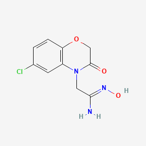2-(6-chloro-3-oxo-3,4-dihydro-2H-1,4-benzoxazin-4-yl)-N'-hydroxyethanimidamide