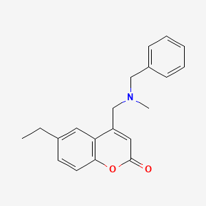 4-((benzyl(methyl)amino)methyl)-6-ethyl-2H-chromen-2-one