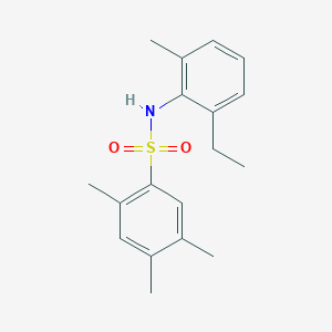 molecular formula C18H23NO2S B2860136 N-(2-ethyl-6-methylphenyl)-2,4,5-trimethylbenzene-1-sulfonamide CAS No. 2415555-44-9
