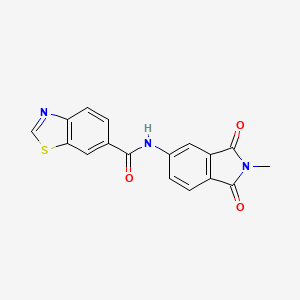 molecular formula C17H11N3O3S B2860145 N-(2-甲基-1,3-二氧代异吲哚啉-5-基)苯并[d]噻唑-6-甲酰胺 CAS No. 681169-80-2