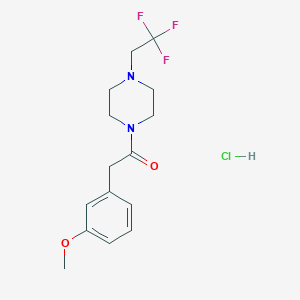 2-(3-Methoxyphenyl)-1-(4-(2,2,2-trifluoroethyl)piperazin-1-yl)ethanone hydrochloride