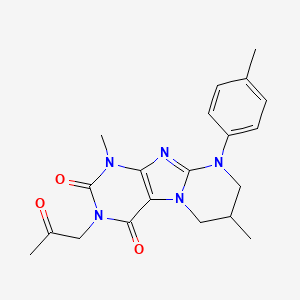 1,7-dimethyl-9-(4-methylphenyl)-3-(2-oxopropyl)-7,8-dihydro-6H-purino[7,8-a]pyrimidine-2,4-dione