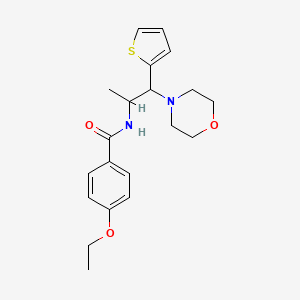 4-ethoxy-N-(1-morpholino-1-(thiophen-2-yl)propan-2-yl)benzamide