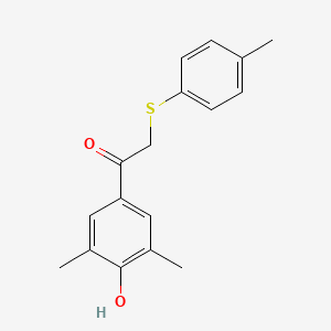 1-(4-Hydroxy-3,5-dimethylphenyl)-2-[(4-methylphenyl)sulfanyl]-1-ethanone