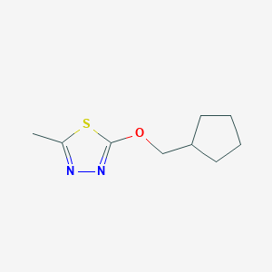 molecular formula C9H14N2OS B2860163 2-(环戊基甲氧基)-5-甲基-1,3,4-噻二唑 CAS No. 2189497-85-4