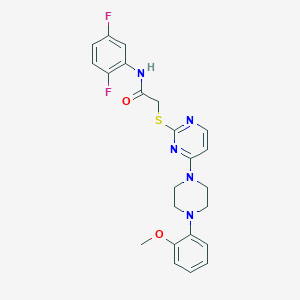 N-(2,5-difluorophenyl)-2-[4-[4-(2-methoxyphenyl)piperazin-1-yl]pyrimidin-2-yl]sulfanylacetamide