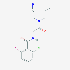 molecular formula C14H15ClFN3O2 B2860170 2-Chloro-N-[2-[cyanomethyl(propyl)amino]-2-oxoethyl]-6-fluorobenzamide CAS No. 1645387-06-9