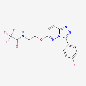 2,2,2-trifluoro-N-(2-((3-(4-fluorophenyl)-[1,2,4]triazolo[4,3-b]pyridazin-6-yl)oxy)ethyl)acetamide