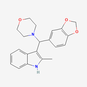 4-(benzo[d][1,3]dioxol-5-yl(2-methyl-1H-indol-3-yl)methyl)morpholine