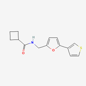 N-((5-(thiophen-3-yl)furan-2-yl)methyl)cyclobutanecarboxamide