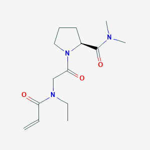 (2S)-1-[2-[Ethyl(prop-2-enoyl)amino]acetyl]-N,N-dimethylpyrrolidine-2-carboxamide