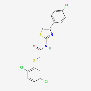 N-[4-(4-chlorophenyl)-1,3-thiazol-2-yl]-2-[(2,5-dichlorophenyl)sulfanyl]acetamide