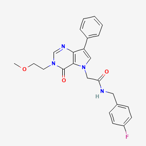 N-(4-fluorobenzyl)-2-[3-(2-methoxyethyl)-4-oxo-7-phenyl-3,4-dihydro-5H-pyrrolo[3,2-d]pyrimidin-5-yl]acetamide