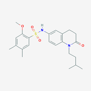 N-(1-isopentyl-2-oxo-1,2,3,4-tetrahydroquinolin-6-yl)-2-methoxy-4,5-dimethylbenzenesulfonamide