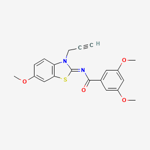 3,5-dimethoxy-N-(6-methoxy-3-prop-2-ynyl-1,3-benzothiazol-2-ylidene)benzamide