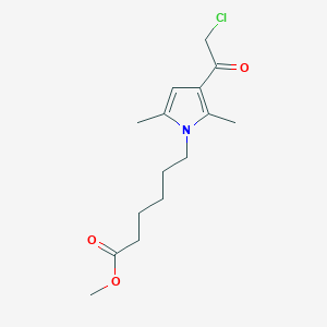 molecular formula C15H22ClNO3 B2860207 methyl 6-[3-(2-chloroacetyl)-2,5-dimethyl-1H-pyrrol-1-yl]hexanoate CAS No. 785792-28-1