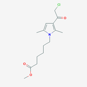 molecular formula C15H22ClNO3 B2860207 6-[3-(2-氯乙酰)-2,5-二甲基-1H-吡咯-1-基]己酸甲酯 CAS No. 785792-28-1