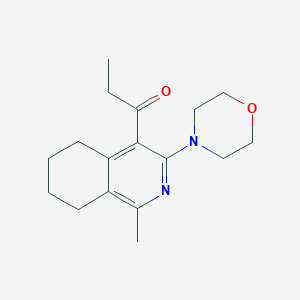 molecular formula C17H24N2O2 B286021 1-[1-Methyl-3-(4-morpholinyl)-5,6,7,8-tetrahydro-4-isoquinolinyl]-1-propanone 