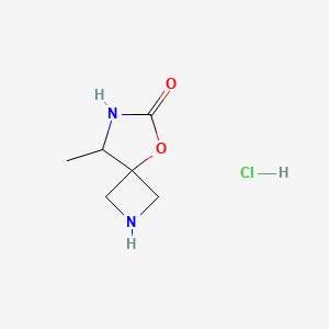 8-Methyl-5-oxa-2,7-diazaspiro[3.4]octan-6-one;hydrochloride