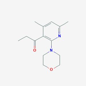 molecular formula C14H20N2O2 B286022 1-[4,6-Dimethyl-2-(4-morpholinyl)-3-pyridinyl]-1-propanone 