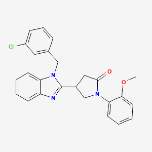4-[1-(3-chlorobenzyl)-1H-benzimidazol-2-yl]-1-(2-methoxyphenyl)pyrrolidin-2-one