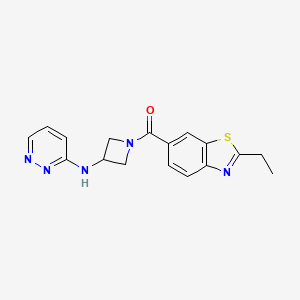 N-[1-(2-ethyl-1,3-benzothiazole-6-carbonyl)azetidin-3-yl]pyridazin-3-amine